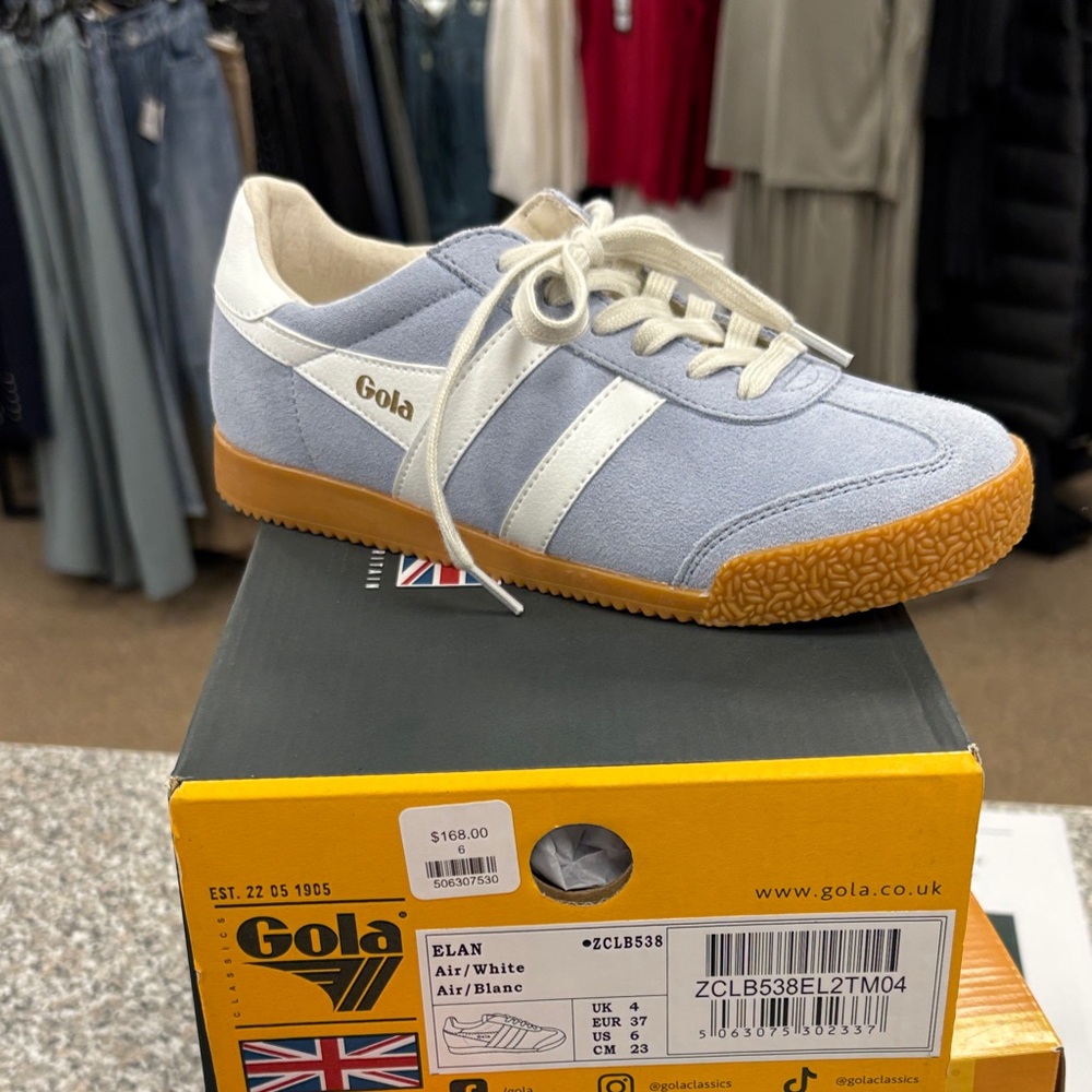 Gola Men's Light Blue and White Sneakers